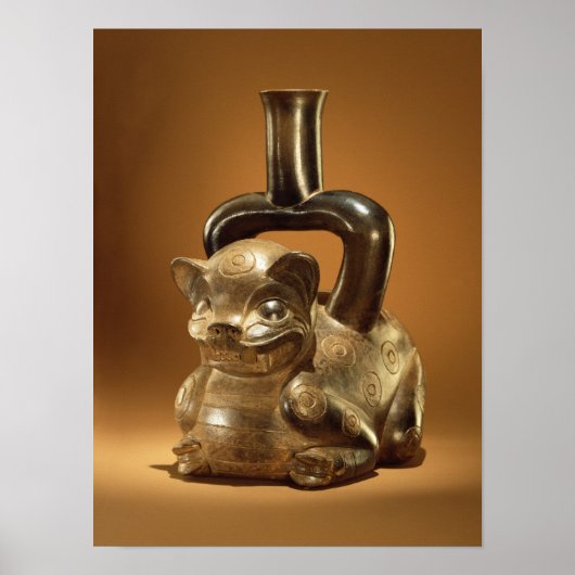 Vessel with puma, Chavin Culture, c.90 BC ポスター (正面)