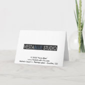 Vestaの青い挨拶状 カード (裏面)