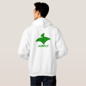 Veste à Capuche Blanc Pour Hommes (Airfly) Green パーカ (裏面フル)
