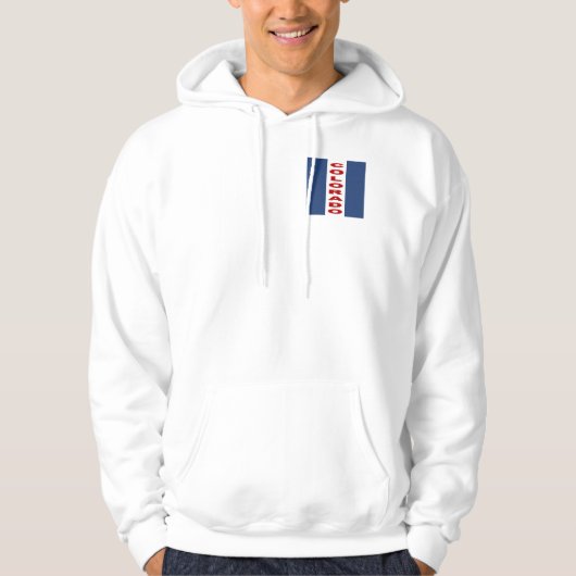 VESTE A CAPUCHE BLANCHEデザインコロラド州 パーカ (正面)