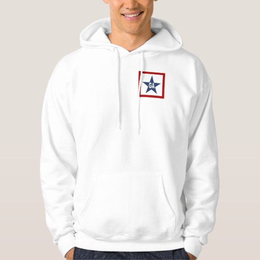 VESTE  A CAPUCHE  BLANCHE   DESIGN  GEORGIA USA パーカ (正面)