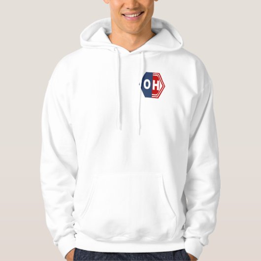 VESTE A CAPUCHE BLANCHE TOP DESIGN OHIO SPORT USA パーカ (正面)