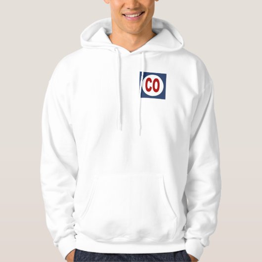 VESTE A CAPUCHE VERT GAZON DESIGN COLORADO USA パーカ (正面)