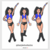 Vested Dancer Blue Black #2 ステッカー シール (シート)