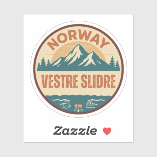Vestre Slidre, Norge Norway シール (シート)