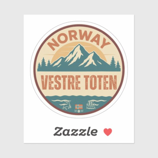 Vestre Toten, Norge Norway シール (シート)