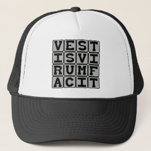 Vestus Virum Facit、ラテン語で「服は男を作る」 キャップ