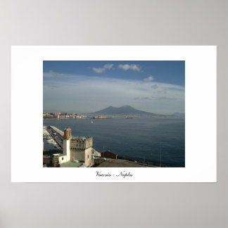Vesuvio and Bay of Naples view ポスター
