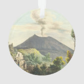 Vesuviusの活火山1832年のナポリイタリア オーナメント (裏面)