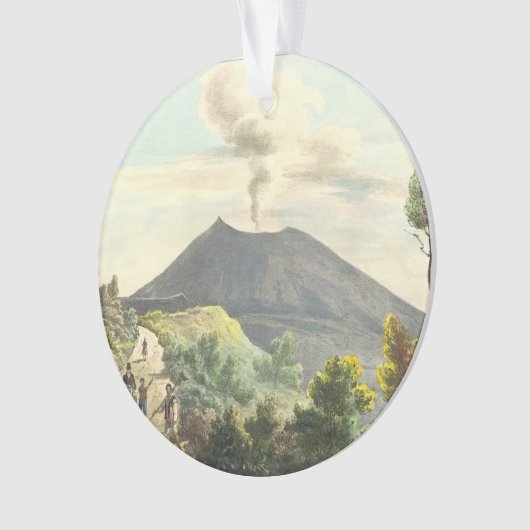 Vesuviusの活火山1832年のナポリイタリア オーナメント (正面)