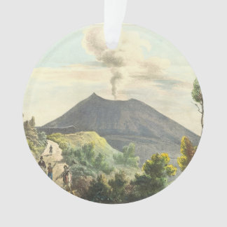 Vesuviusの活火山1832年のナポリイタリア オーナメント