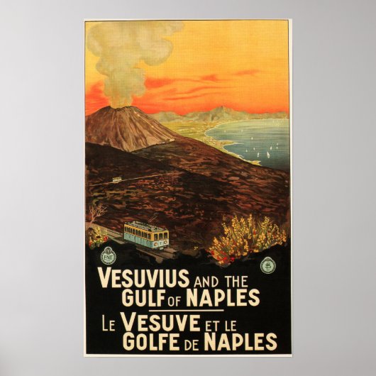 VESUVIUS and the Gulf of Naples ENIT Italy Holiday ポスター (正面)
