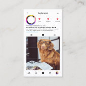 VET獣医モダン獣医インスタグラムホワイト 名刺 (正面)