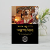 Vet モダン Tech Pet Dog Photo Businessロゴ 箔シーズンカード (立ち正面)