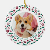 VET 最高の Ever Paw Prints Dog Pet Photo Veterinary セラミックオーナメント (正面)