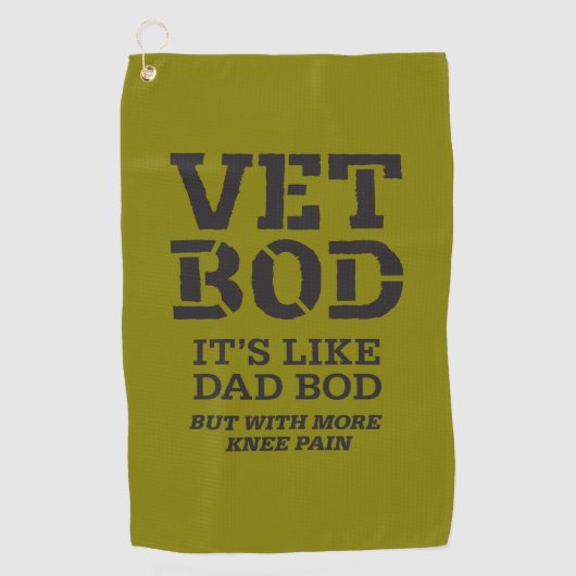 Vet Bod It’s Like Dad Bod But With More Knee Pain ゴルフタオル (正面)
