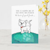 Vet & Business Cat共感書 – 温と喜び カード (黄色い花)