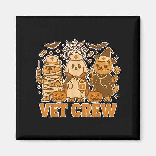 Vet Crew Halloween Costume Dog Cat Capybara Pet Te マグネット (正面)