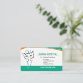 Vet Doctor & Animal Clinic Dog Cat business card 予約カード (スタンド正面)