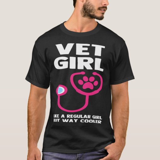 Vet Girl Veterinary Clinic Assistant Vet Tech Vete Tシャツ (正面)