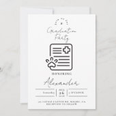 Vet Med Paw Syringe Graduation Party 招待状 (正面)