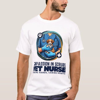 Vet Nurse Compassion In Scrubs Puppy Tシャツ