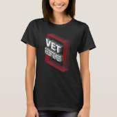 Vet Receptionist Job Title Appreciation Retro Tシャツ (正面)