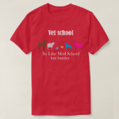 VET SCHOOL its like med school only harder 1 Tシャツ (デザイン正面)