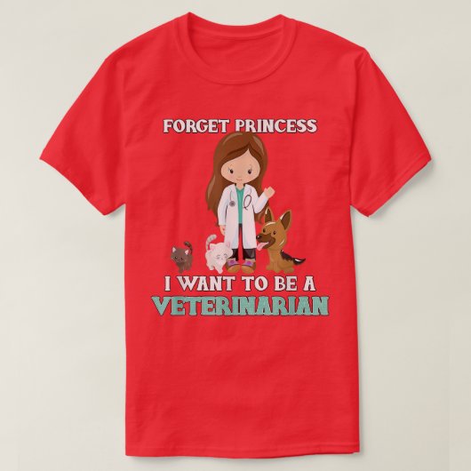 Vet Science Girl忘れプリンセスVeになりたい Tシャツ (デザイン正面)