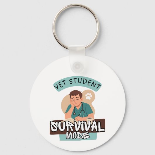 Vet Student Survival Mode – Vet Student Design キーホルダー (正面)