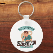 Vet Student Survival Mode – Vet Student Design キーホルダー (正面)