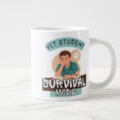Vet Student Survival Mode – Vet Student Design ジャンボコーヒーマグカップ (右)