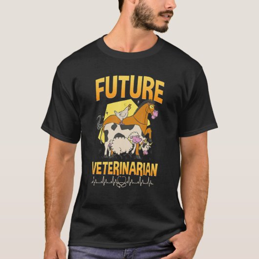 Vet Techかわいい獣医の未来の獣医 Tシャツ (正面)