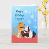 Vet Techハッピーホリデーズウィズペット カード (黄色い花)