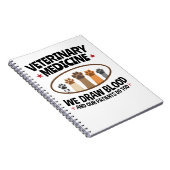 Vet Tech獣医ドローおもしろいブラッド引用文 ノートブック (右側)