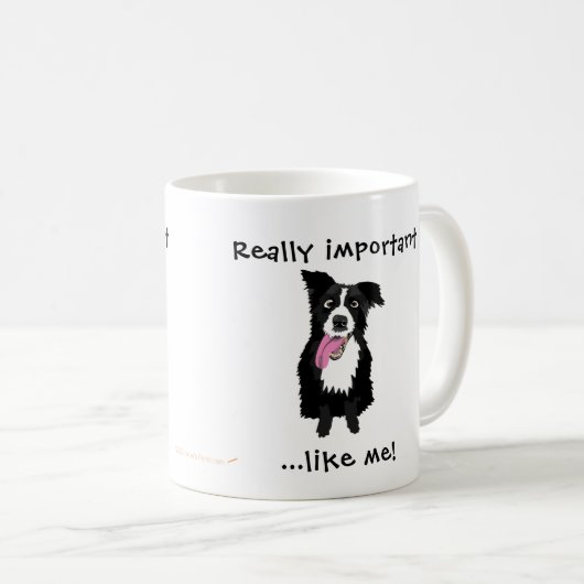 Vet Tech おもしろい Collie犬縁ど愛向けギフト コーヒーマグカップ (正面右)