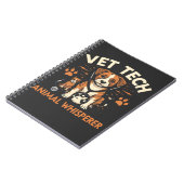 Vet Tech Animal Whisperer Cute Puppy Stethoscope ノートブック (左側)