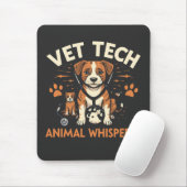 Vet Tech Animal Whisperer Cute Puppy Stethoscope マウスパッド (マウス)