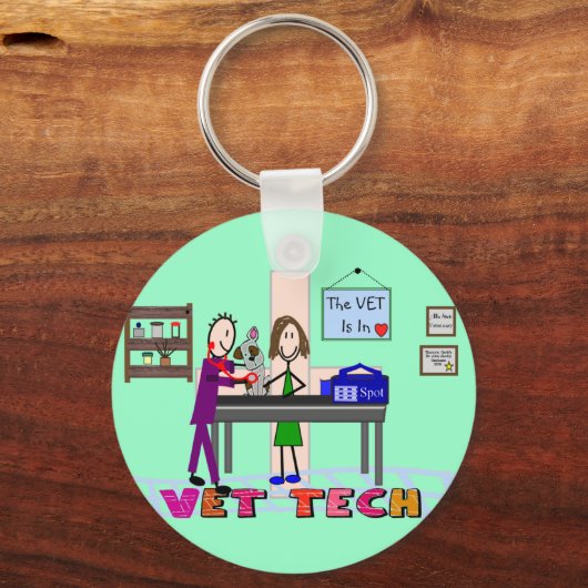 Vet Tech Art Gift キーホルダー (正面)