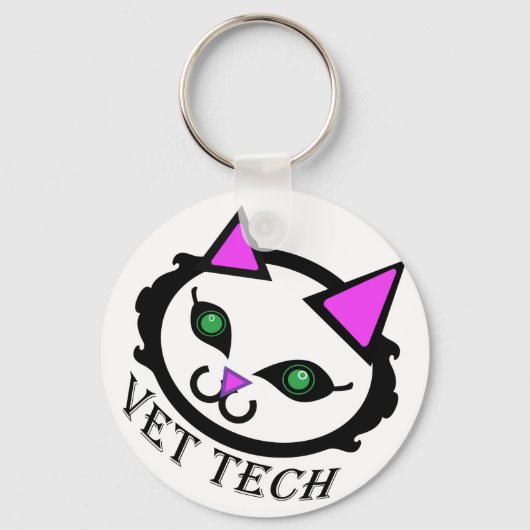 Vet tech cat keychain キーホルダー (正面)