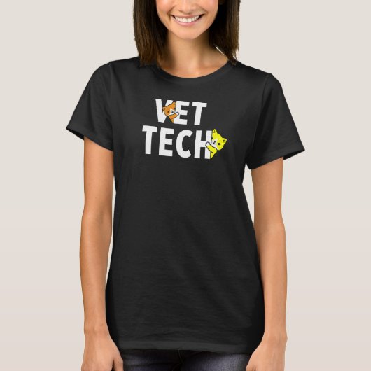 Vet Tech Cat Kitten獣医テニテク Tシャツ (正面)