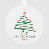 Vet Tech Christmas Tree  オーナメント (裏面)