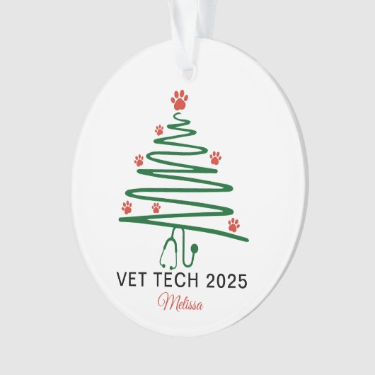 Vet Tech Christmas Tree  オーナメント (正面)