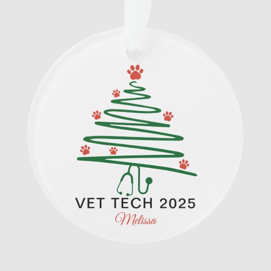 Vet Tech Christmas Tree  オーナメント (正面)