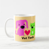 Vet Tech Dog & Cat & ハート マグカップ (左)