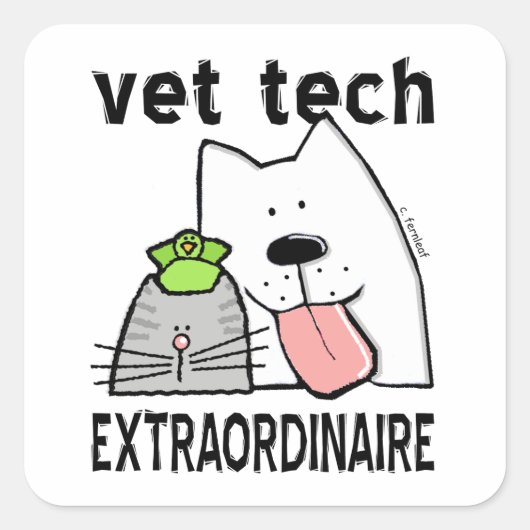 Vet Tech Extraordinire スクエアシール (正面)