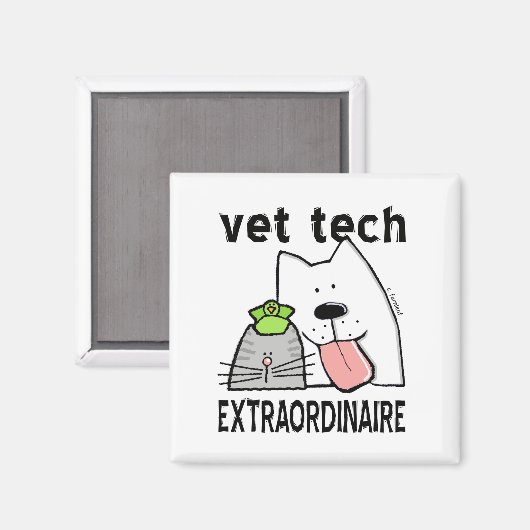 Vet Tech Extraordinire マグネット (正面/裏面)