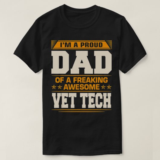 Vet Tech Father誇りを持った's Day Giのメ素晴らしンスパパ Tシャツ (デザイン正面)