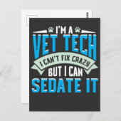 Vet Tech Giftアイディア – 獣医おもしろいことわざ ポストカード (正面/裏面)