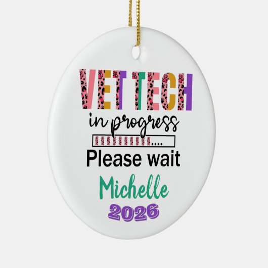 Vet Tech In Progress セラミックオーナメント (右)